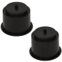 Attwood Marine Flush Mount Cup Holder, 3 3/4 in Cutout, 3 1/8 in Deep, Self-Draining, Black Polymer