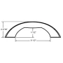 Attwood Marine Vinyl One-Piece Grab Handle, Gray, 8-3/4 in Length