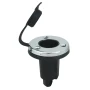 Perko 1045 Plug-In Pole Light Base, 2-Pin, 0° Rake, 2-1/4 in OD
