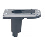 Perko 1046 Plug-In Pole Light Base, 2-Pin, 5° Rake, Chrome-Plated Brass