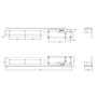 TACO Marine Command Ratchet Hinge, 18-1/2 in, 316 SS, Polished, Hard Stop, Pair