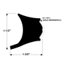 TACO Marine Rigid Vinyl Rub Rail, 20 ft, 1-1/2 in x 1-3/8 in, Frosty White