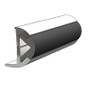 TACO Marine Aluminum Rub Rail, 7/8"W x 1-5/16"H x 12'L, Brite Anodized