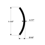 TACO Marine Hollow Back Rub Rail, 1-1/4 in x 12 ft, 304 SS, Polished