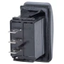 Blue Sea Systems Contura II Rocker Switch, Black Actuator, 20A @ 12V, 15A @ 24V