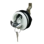 Perko 1091 Surface Mount Lock and Latch, For Smooth and Carpeted Surfaces, 2-1/2 in Hole, 1/8-3/4 in Surface, Chrome T-Handle, 2 Keys