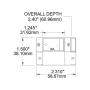 Blue Sea Systems A-Series Raised Rocker Circuit Breaker, Double Pole, 120/240V AC, 32V DC, Magnetic Hydraulic, Trip-Free