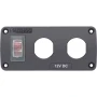 Blue Sea Systems Water-Resistant Accessory Panel, 12V DC, 15A Circuit Breaker, Pre-Wired Harness