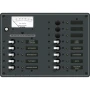Blue Sea Systems Traditional Metal AC Branch Circuit Breaker Panel, 100A, Pre-Wired, Backlit Labels, ON Indicator LEDs