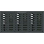 Blue Sea Systems Traditional Metal AC Branch Circuit Breaker Panel, 100A, Pre-Wired, Backlit Labels, ON Indicator LEDs