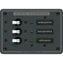 Blue Sea Systems Traditional Metal AC Branch Circuit Breaker Panel, 100A Max, Backlit Labels