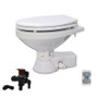 Jabsco 37045 Series Quiet Flush Freshwater Electric Toilet, Solenoid Valve, Macerator Pump