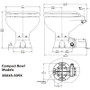 Jabsco Quiet Flush E2 Electric Marine Toilet, Touch Panel Control