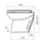 Jabsco Deluxe Flush 14 in Electric Marine Toilet, Soft Close Seat