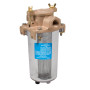 Perko 0443 Lightweight Intake Water Strainer, Cast Bronze, Clear Polymer Body, SS316 Basket - Apollo Lighting