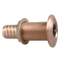 Perko 0350 Thru-Hull Connection, Plain Bronze, Hose Barb, Above Waterline