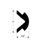 TACO Marine Flexible Vinyl Rub Rail Insert, For Rigid and Aluminum Rub Rail, 1 in x 1/2 in, Soft PVC