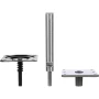 Attwood Marine Lock'N-Pin 3/4 in Pedestal Kit, 11 in Post, 7 x 7 in Base Plate