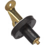 Attwood Marine Livewell/Bailer Drain Plug, Snap-Handle, Cam-Action Neoprene, Brass Snaps and Plates - Apollo Lighting