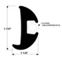 TACO Marine Flexible Vinyl Rub Rail Kit, 1-7/8 in x 1-1/8 in, Black Rail, Black Insert