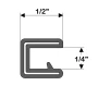 TACO Marine Flex Trim, 1/4 in Opening, 1/2 in W, Flexible PVC