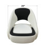 TACO Marine Caladesi Smooth Bucket Seat, 22 in x 23 in x 26 in, Adjustable Bolster, Integrated Seat Suspension, Marine-Grade Vinyl - Apollo Lighting