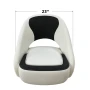 TACO Marine Caladesi Smooth Bucket Seat, 22 in x 23 in x 26 in, Adjustable Bolster, Integrated Seat Suspension, Marine-Grade Vinyl