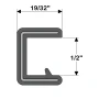 TACO Marine Flex Trim, 1/2 in Opening, 5/8 in Width, 25 ft