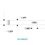 TACO Marine OI Series Open Water Internal & Collapsible Carbon Fiber Outrigger Poles, 3-Section, Twist & Lock, 400 lb Mono Halyard, For 1-1/2 in Mounts