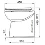 Jabsco Deluxe Flush Electric Marine Toilet, 17 in Height, Straight Back, Fresh Water Flush, Soft-Close Seat - Apollo Lighting
