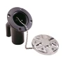 Perko Vented Deck Fill, 1-1/2 in Hose, Angled Neck, Chrome Plated Bronze Cap