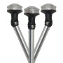 Perko Omega Series LED White All-Round Pole Light, 12V, 2nm, 40° Adjustable Head, 3/4 in Anodized Pole - Apollo Lighting