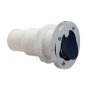 Perko Thru-Hull Scupper, Transom Mount, 1-1/2 in Hose, 2-1/8 in Max Hull Thickness