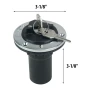 Perko Fuel Fill with Locking Cap, 1-1/2 in Hose, Chrome-Plated Bronze Flange