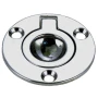 Perko Round Flush Ring Pull, Chrome-Plated Zinc Alloy, #6 Screw Size