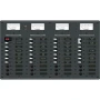 Blue Sea Systems Traditional Metal AC/DC Main Distribution Panel, 8 AC Positions, 29 DC Positions, 12V DC