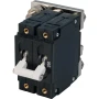 Blue Sea Systems C-Series White Toggle Circuit Breaker, Double Pole, DC, 65V DC Max, Magnetic Hydraulic, Trip-Free