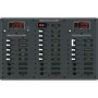 Blue Sea Systems Traditional Metal AC/DC Circuit Breaker Panel, AC Main + 6 Positions, DC Main + 18 Positions, Digital Multi-Function Meters