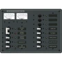 Blue Sea Systems Traditional Metal AC Main Circuit Breaker Panel, 120V AC, White Toggle, Metered