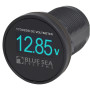 Blue Sea Systems Mini OLED DC Voltmeter, 12V/24V, 8-36V DC, 1-1/8 in Cutout - Apollo Lighting