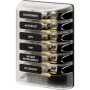 Blue Sea Systems ST Glass 6 Circuit Fuse Block, 32V DC, 100A, AGC/MDL Fuses - Apollo Lighting