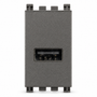 Vimar ARKÉ Series USB-A Connector, 10-32VDC to 5VDC, Grey Housing