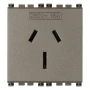 Vimar ARKÉ Series Australian SICURY Socket Outlet, 2P+E, 15A 250V, 2 Modules - Apollo Lighting