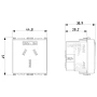 Vimar ARKÉ Series Australian SICURY Socket Outlet, 2P+E, 15A 250V, 2 Modules