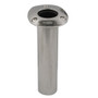 C.E. Smith 70 Series Standard Flush Mount Rod Holder - 0 Degree - Stainless Steel - Gimbal Bar Bottom - Black Liner 536700