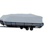 Carver Sun-DURA® Styled-to-Fit Boat Cover f/23.5' Pontoons w/Bimini Top & Partial Rails - Grey 77623S-11