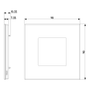 Vimar Eikon EXÉ 2-Module Cover Plate, 90x90 mm, Clamp Mount, IP00