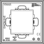 Vimar Eikon EXÉ 2-Module Cover Plate, 90x90 mm, Clamp Mount, IP00