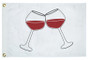 Taylormade 12X18 Wine Glasses Flag (5118)