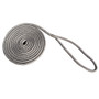 New England Rope 1/2" x 35' Nylon Double Braid Dock Line - Grey 5058-16-00035